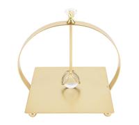 Baxnore Napkin Holder with Center Bar Iron Tabletop Napkin Dispenser with Arc Handle Space Saving Design for Kitchen Restaurant Hotel Cafe Home Dining (Oro)