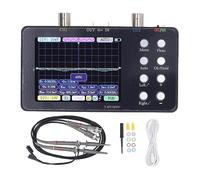 Baxnore Osciloscopio digital portátil de mano de doble canal Pantalla LCD de 3,2 pulgadas Frecuencia de muestreo de 50 M Ancho de banda de 10 MHz Profundidad de memoria de 20 K Mul