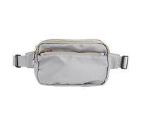 Baxnore Oxford Tela Fanny Pack, Fanny Pack Bagst Bag, múltiples Bolsillos Fanny Pack, Bolsa de Cintura hermética, Pack de Cintura a Prueba de Polvo para Viajes al Aire Libre (Light Gray)