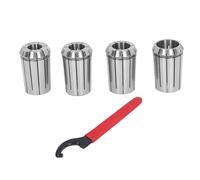 Baxnore OZ25 Spring Steel Collet Conjunto con llave, 4 pcs de 16 a 25 mm Tass de herramientas CNC, de sujeción de múltiples diámetro para fresado y torno