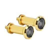 Baxnore Paquete de 2 mirillas de seguridad de gran angular de 220 grados con cubierta antirrobo para el hogar, apartamento, oficina, aleación de zinc, 14 mm, 16 mm, opciones de aca (Simple 14 gold,