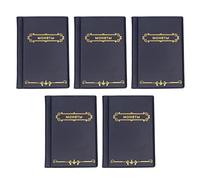 Baxnore Paquete de 5 álbumes de almacenamiento de PVC de alta transparencia, libro de colección, organizador duradero para coleccionistas, uso doméstico, capacidad de 120