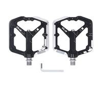 Baxnore Pedales de Ciclo de 3 rodamientos Pedales de Aluminio Ligero Pedales Planos antideslizos universales con rodamientos sellados para Bicicletas de montaña Duración Estable Du