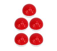 Baxnore Pelotas de práctica de Golf de Doble Capa Pelotas de Golf de Entrenamiento Resistentes a Impactos de Alto Rendimiento para práctica de Putt en Interiores y Exteriores, paqu (Rojo y Blanco)