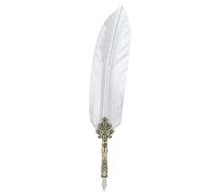 Baxnore Pen de plumas de caligrafía con 5 puntas reemplazables, caja de herramientas de escritura vintage con base para estudiantes que escriben cartas de dibujo Cumpleaños (dorado) (plateado)