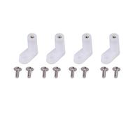 Baxnore Pies de montaje de PCB tipo L, 100 piezas de plástico blanco de 2 cm con tornillos para tablero de juegos, seguros, duraderos, fáciles de instalar, soportes de fijación fue