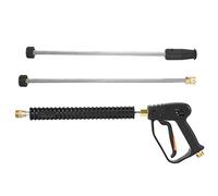 Baxnore Pistola pulverizadora de agua para lavadora de automóviles de alta presión, pistola limpiadora eléctrica de 3000 psi con 2 varillas de extensión para limpiar automóviles, e