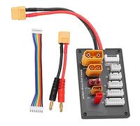 Baxnore Placa de Carga paralela XT60, Adaptador de Cargador de batería ABS para baterías 2S 6S RC Drone FPV con Soporte de Enchufe XT90 XT60 XT30 JST T