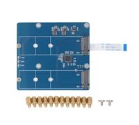 Baxnore Placa de expansión SSD Protocolo PCIe M2 NVMe Módulo de expansión de Almacenamiento SSD Doble con Indicadores LED para 5 Transferencia de Datos de Alta Velocidad y capacid