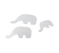 Baxnore Plantilla de patrón de costura de elefante, Animal bonito y encantador, Kit de manualidades DIY de acrílico de fácil uso para principiantes, regalos, decoración, juego de 3