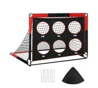 Baxnore Portería de fútbol portátil Red de fútbol Plegable 2 en 1 con 5 Zonas Objetivo Equipo de Entrenamiento al Aire Tela Oxford 450D Equipo Deportivo para Jugar en el Patio tra