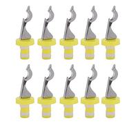 Baxnore Premium 10PCS Tapones para Botellas de Vino Tapón Sellador al Vacío Universal para Preservación de Vino Espumoso Champán Accesorios de Cocina de Acero Inoxidable Amarillo B
