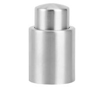 Baxnore Premium Stainless Steel Wine Bottle Stopper Vacuum Sealer Leak Proof Preserver for Wine Champagne Bars Restaurants Silver 37g to 80g (l)