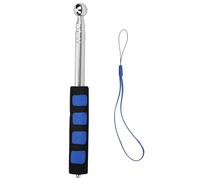 Baxnore PROBADOR DE TAMBOR HUECO DE ACERO INOXIDABLE CON DETECCIÓN DE SONIDO TELESCÓPICO DE 115 CM CON MANGO DE ESPONJA PARA INSPECCIÓN DE LA CASA HERRAMIENTA DE VERIFICACIÓN DE CA