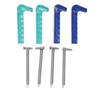 Baxnore Protector de Cuchilla para Patines de Hielo de 160 mm a 260 mm, Protector Ajustable y cortable Duradero de plástico Duro para Patines de Figura y Hockey, Paquete de 4 con r (Azul Verde)
