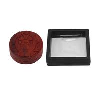 Baxnore Push Slider Fidget Rosewood Hecho a Mano Giratorio Alivio del estrés Gadget para Adultos TDAH Enfoque de ansiedad Oficina Uso en el hogar 1,8 Pulgadas (La Insignia del águila)