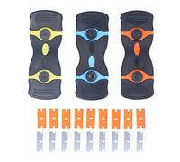 Baxnore Raspador de 21 piezas, resistente, multiusos, para limpieza y eliminación de pintura, con mango ergonómico para azulejos, paredes, suelos y espejos, 3 asas, 18 hojas.