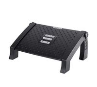 Baxnore Reposapiés debajo del escritorio con masajeador de rodillos Taburete ergonómico ajustable en altura de 6 niveles para oficina, hogar, estudio, plástico, 16,5x12,2x7,7 pulga