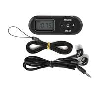 Baxnore Reproductor de música Digital FM portátil con Pantalla LCD de 1,1 Pulgadas y Auriculares para Viajes al Aire Libre Uso Diario Negro 1 Paquete