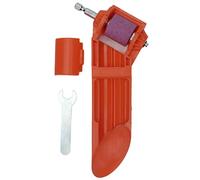 Baxnore Resbalador de broca de taladro portátil, rueda de molienda de corundum de 2.0 a 12.5 mm, herramienta de afilado de taladro eléctrico, ángulo ajustable para la mano, cubiert (Naranja)