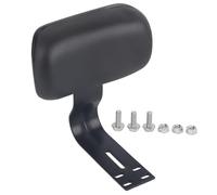 Baxnore Respaldo del Asiento del Pasajero para Bicicleta eléctrica Soporte de Metal Resistente Diseño en Forma de U Cómodo Respaldo Trasero Acolchado para Adultos Cuero de PU Negro