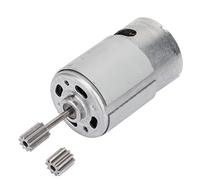 Baxnore RS 550 Micro Motor para Motocicleta para automóvil, 550-20000 RPM 35W-55W, Compacto 80 × 37 mm con Dos Cabezales de Dientes, construcción de Metal (6v550-18000 Rev)