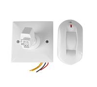 Baxnore Sensor de Movimiento PIR con Cable de 12V Detector infrarrojo de Alarma de Seguridad para el hogar antirrobo Carcasa ignífuga de Alta sensibilidad para Puerta Ventana BALC