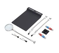 Baxnore Soldadura Manos Ayudantes Brazo Flexible Ajustable con Lupa 3X Herramienta de Estación de Soldadura Profesional para Reparación Electrónica Mantenimiento de Placas de Circu