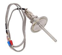 Baxnore Sonda de sensor de temperatura termopar tipo K 50 ℃ a 1250 ℃ 6 mm de diámetro 60 mm de longitud Cable de 1 m para sistemas de calefacción industrial Pala aislada de fibra d