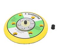 Baxnore Soporte de lijadora redonda de 5 pulgadas, almohadilla de pulido, placa de respaldo, bandeja universal para máquina pulidora, material ABS para pulido y lijado de automóvil