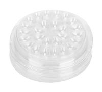 Baxnore Soporte de pegamento para pestañas 50 piezas de plástico transparente extensión de pestañas pegamento soporte almohadilla material de PVC ligero sin olor para extensiones d