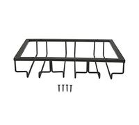 Baxnore Soporte de Vaso de Vino al revés Rack de Vino montado en la Pared de Hierro Debajo del Almacenamiento del gabinete para la Barra de Cocina en casa Durante Elegante Elegante (Negro)