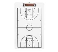 Baxnore Tablero de entrenamiento de baloncesto Portapapeles de entrenamiento de borrado en seco de PVC Pizarra blanca de estrategia con área de escritura espaciosa Clip de metal du