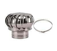 Baxnore Tapa de ventilador giratoria de chimenea de acero inoxidable con abrazadera Cubierta de ventilación de turbina giratoria de viento para uso comercial en el hogar Cubierta d (Tipo 150