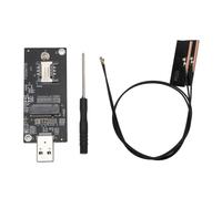 Baxnore Tarjeta adaptadora de Red NGFF M2 KeyB a USB 3.0 4G 5G WWAN Adaptador de módulo con Ranura SIM Conectividad Estable de Alta Velocidad para computadora portátil, Escritorio, (2 Antenas)