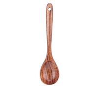 Baxnore Teak Soup Spoon Long Handle Smooth Polished Wooden Spoon for Home Restaurant Hotel Lightweight Kitchen Utensil Teak Wood 26cm