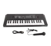 Baxnore Teclado eléctrico de 37 Teclas Piano Musical con función de grabación y micrófono para Error 2029 Home Play Plástico Blanco y Negro Portátil 15.7x5.9x1.6 Pulgadas