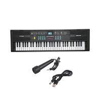 Baxnore Teclado Piano Instrumento 61 Teclas Eléctrico Multifuncional con Cable USB Micrófono MQ6189 Diseño Profesional Ayuda Error 2029 Aprenda a Practicar Tocar un Piano Real como