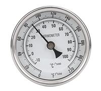 Baxnore Termómetro de olla con rosca NPT de 1/2, termómetro con esfera metálica de acero inoxidable para elaborar cerveza con un amplio rango de temperatura fácil de leer, duradero