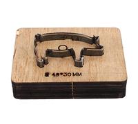 Baxnore Troquel de corte de cuero profesional de acero aleado con forma de cerdo, molde perforador de 49x30 mm, herramienta de bricolaje para manualidades en cuero, cartón, plástic