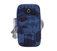 Baxnore Tuban Sports Running Brazalete Bolsa Funda Funda Tela Oxford Impermeable Transpirable Ligero Ajustable para Correr Gimnasio Entrenamiento Oscuro Claro Cielo Gris Rosa (Azul Oscuro)