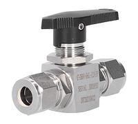 Baxnore Válvula de bola de acero inoxidable 316L, dispositivo de interruptor de repuesto mini hembra de 3 piezas, 12 mm, alta presión, 3000 psi, para conservación de energía,