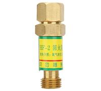 Baxnore Válvula de retención para supresor de retroceso de oxígeno y acetileno, construcción de latón de grado profesional, dispositivo de seguridad para antorcha de soldadura para (templador de