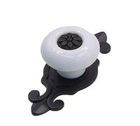 Baxnore Vintage Ceramic Door Knob, Zinc Alloy and Ceramic Construction, Single Hole Pull Handle for Cabinets, Drawers, Wardrobes (Dumb black-white)