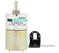 Baxnore XD37GB520 Motor de reducción de CC 24 V Alto par Baja velocidad Ajustable CW CCW Rotación con engranajes metálicos para maquinaria CNC Micro equipos Aplicaciones industrial (300rpm/minuto)