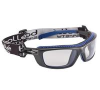 BAXTER - Montura PC negro y azul - Ocular incoloro en PC anti-vaho y anti-rayaduras PLATINUM - cinta y espuma