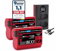 Baxxtar 2X EN-EL15c Batería 2600mAh + Cargador Dual LCD (USB-C/Micro-USB) - sustituye EN-EL15c/b/EN-EL15 - para Zf Z5 Z6 II/III Z7 II Z8, D500-D850, Serie D7000 - Kit Completo