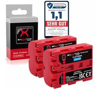 Baxxtar 2X NP-FM500H Batería 2600mAh - Repuesto para Sony NP-FM500H - para Alpha DSLR-A100 A200 A300 A350 A450 A500 A550 A560 A580 A700 A850 A900, SLT-A57 A58 A65 A77 A77II A99 A99II - Pack Doble