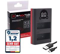 Baxxtar Cargador Doble (LCD USB-C Micro-USB) para NP-W235 NPW235 NP W235 batería compatible con Fujifilm GFX-50s II GFX-100S GFX100 II X-H2 X-H2S X-S20 X-T4 X-T5 GFX 50 100 GFX50 XH2 XH2S XS20 XT4 XT5