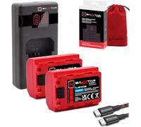 Baxxtar Pro (2X) - Batería de repuesto para Sony NP-FZ100 (2400 mAh, generación IV), carga con PD Performance (máx. 1500 mA), N923